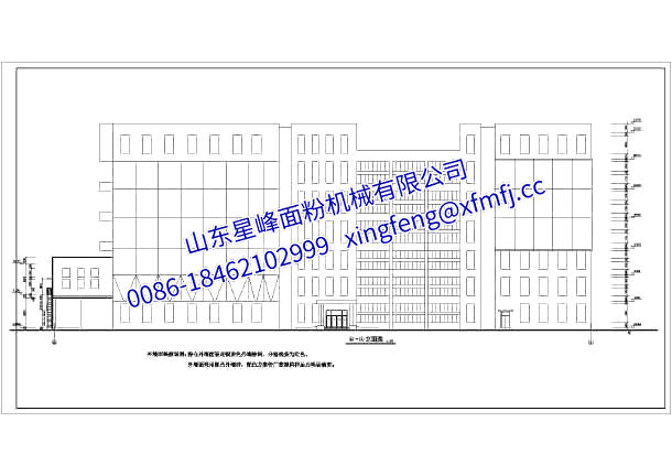 6層混凝土框架結(jié)構(gòu)面粉廠廠房建筑施工圖